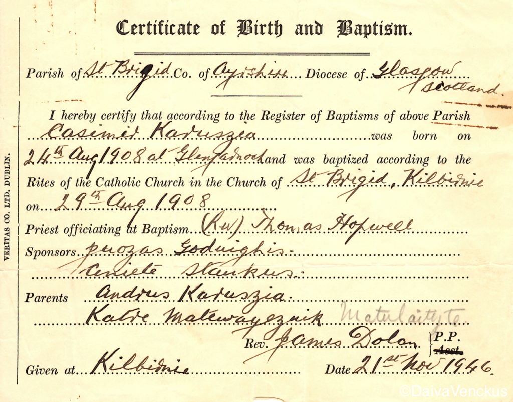 Chapter 4: Grandpa s Birth Certificate Daiva Venckus